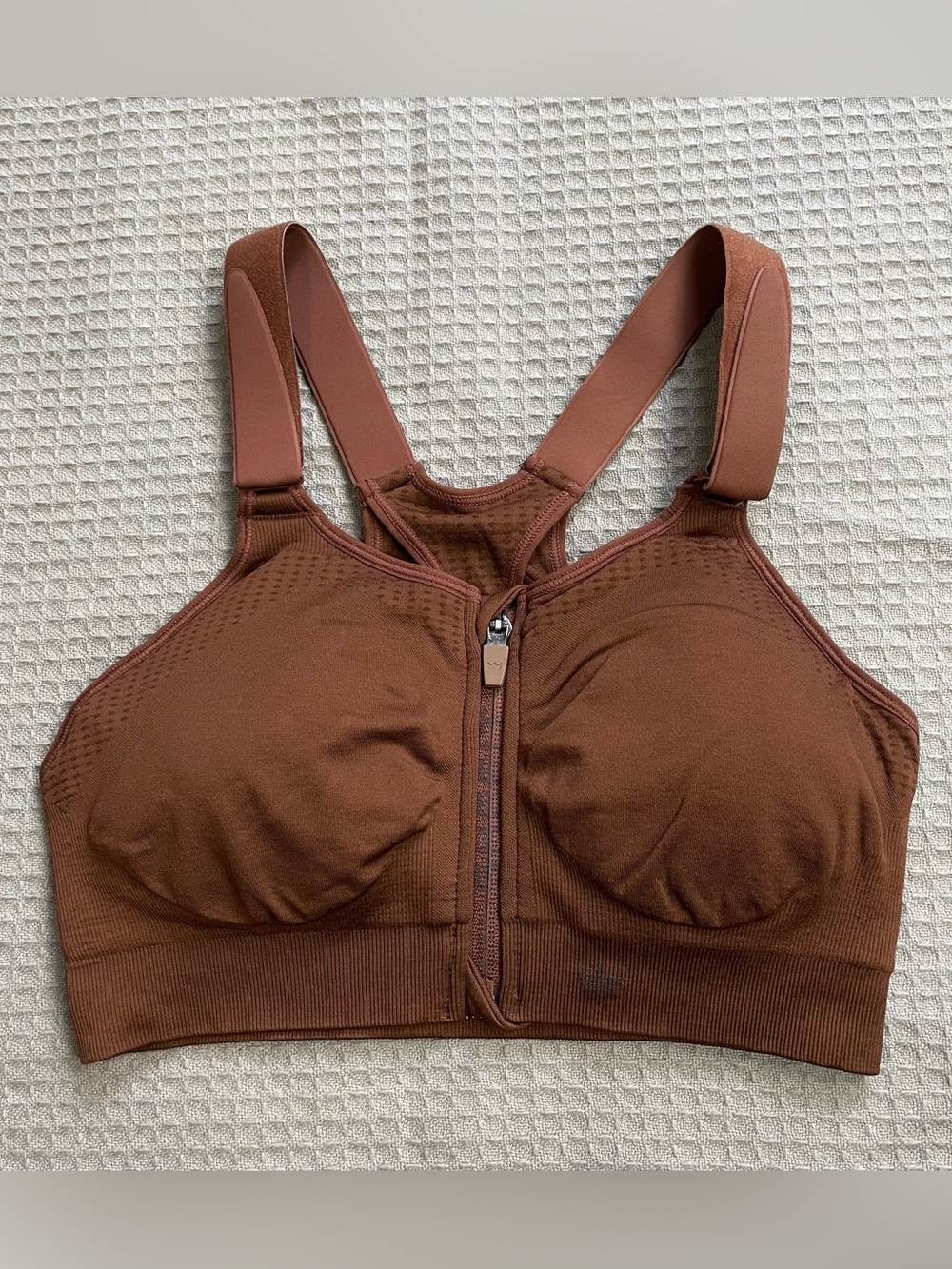 SHEFIT Low Impact Front Close Sports Bra Brown Medium